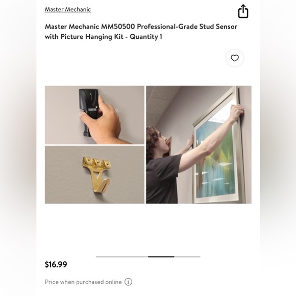 🆕 Master Mechanic Electronic Stud Finder - Picture 3 of 6